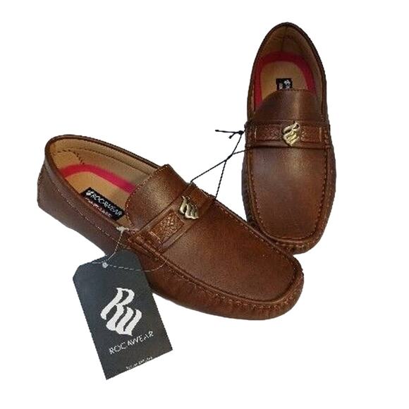 NEW w TAG Rocawear Ludlow Loafers Sz 9.5 Brown Comfort Faux Leather Shoes Preppy main image 10